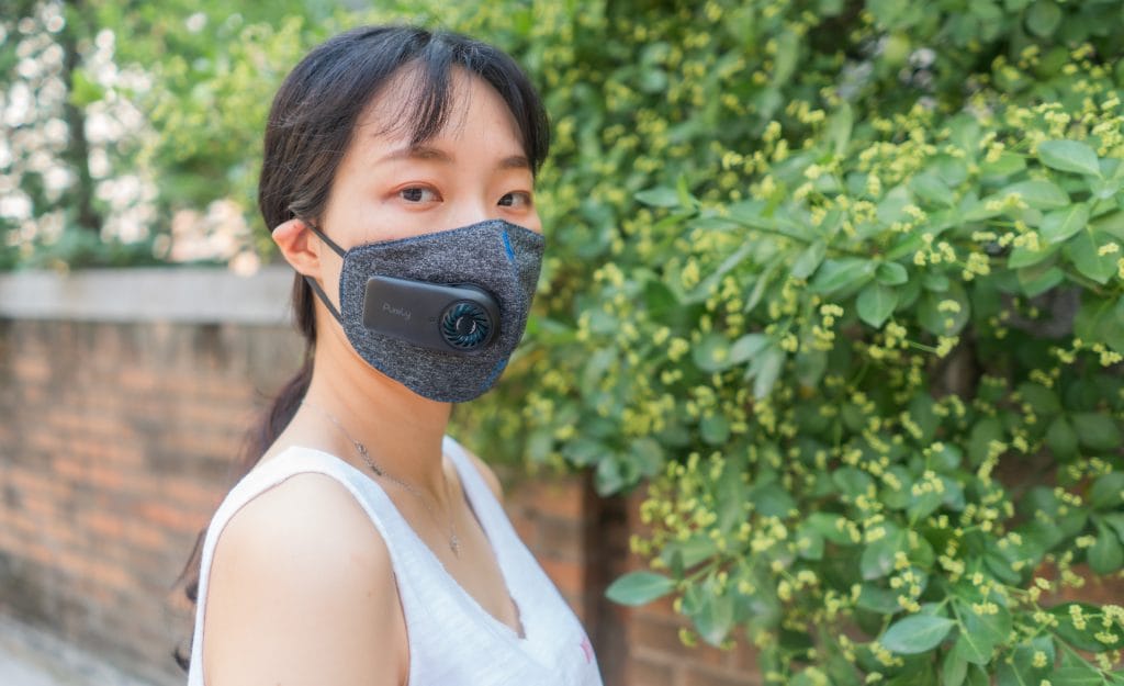 Reusable Face Mask Brown Pattern with Valve Breathing Filter - TDI