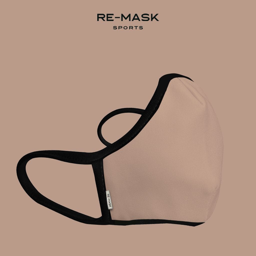 Re-Mask Sports. An Affordable Reusable Mask For Sports 8 Re Mask Sports Biege Colour
