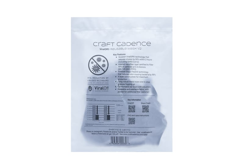 Craft Cadence Nanofiber Mask &Amp; Pouch Review 10 Craft Cadence Mask Packaging