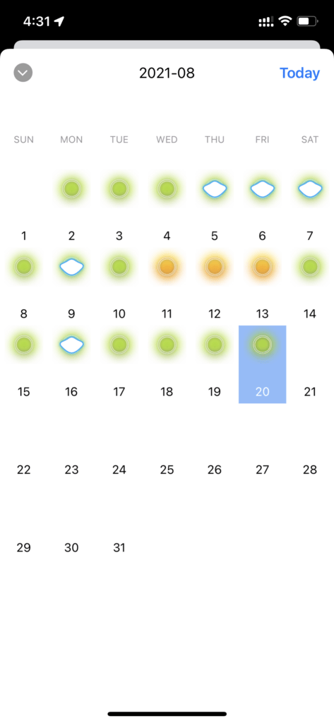 Air App Air Quality Calendar