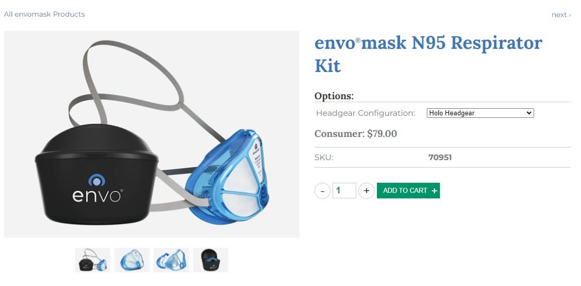 Envo Mask Pricing