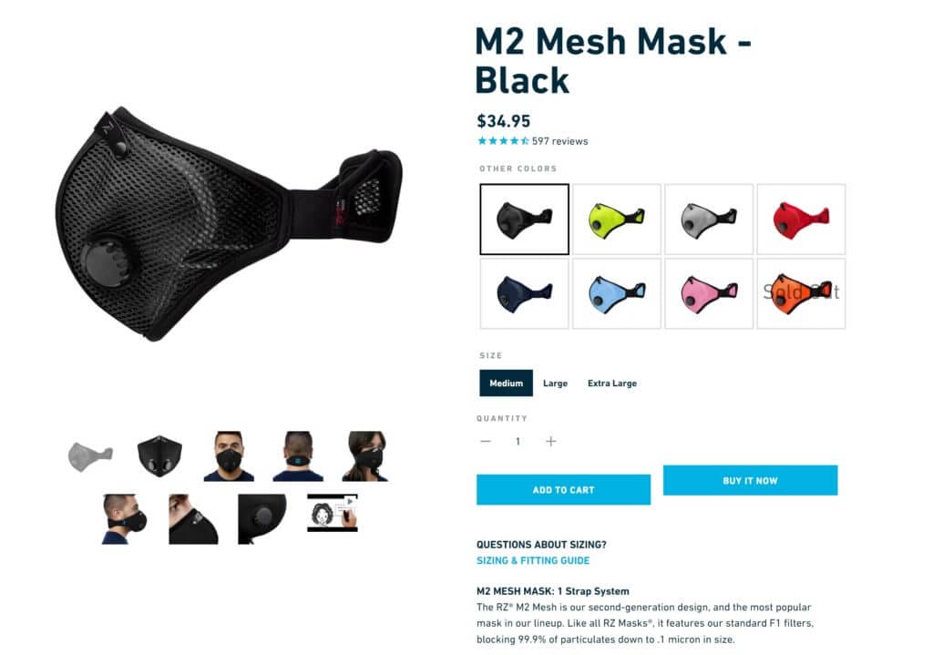 Rz Industries' M2 Mesh Mask Review 8 M2 Mesh Mask Price