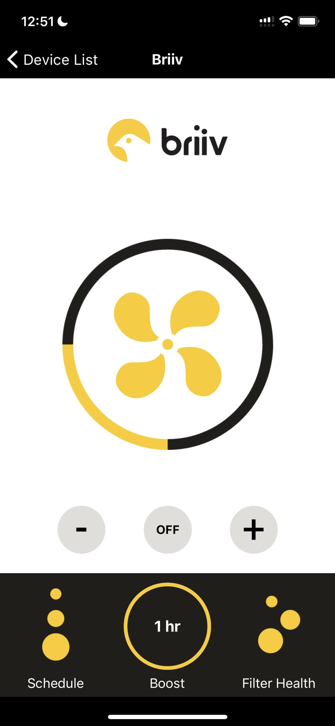 Briiv Homescreen