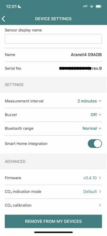 Aranet4 Home Review - The Best Carbon Dioxide Monitor? 19 Aranet4 Settings