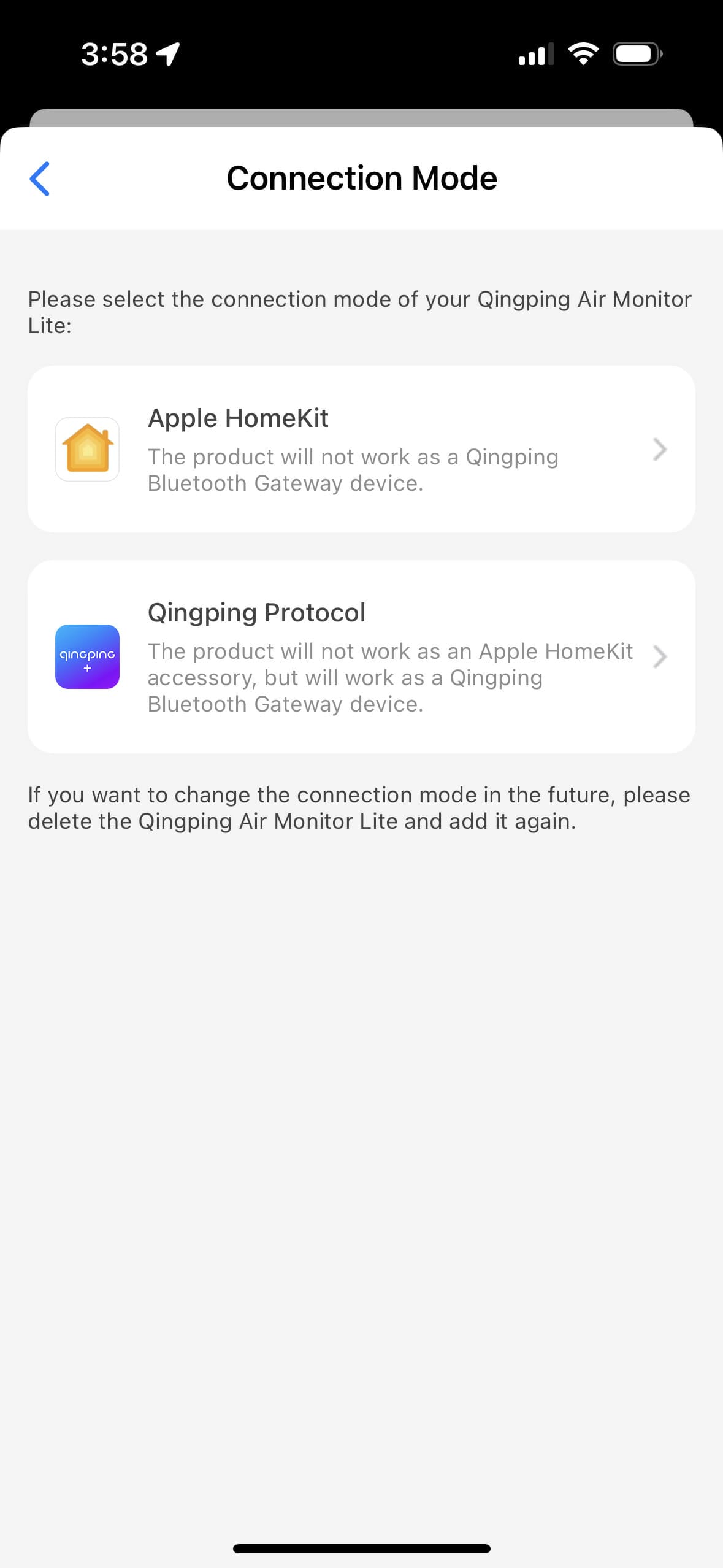 Qingping Air Monitor Lite Pairing