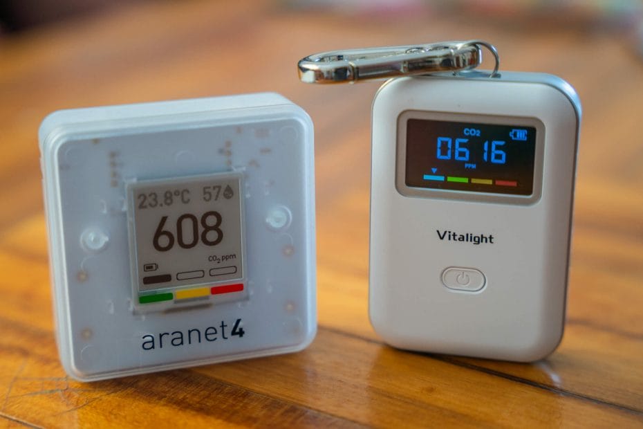 Vitalight CO2 Monitor and Aranet4