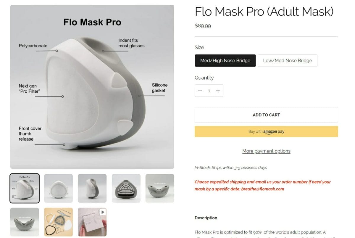 Flo Mask Pro Price