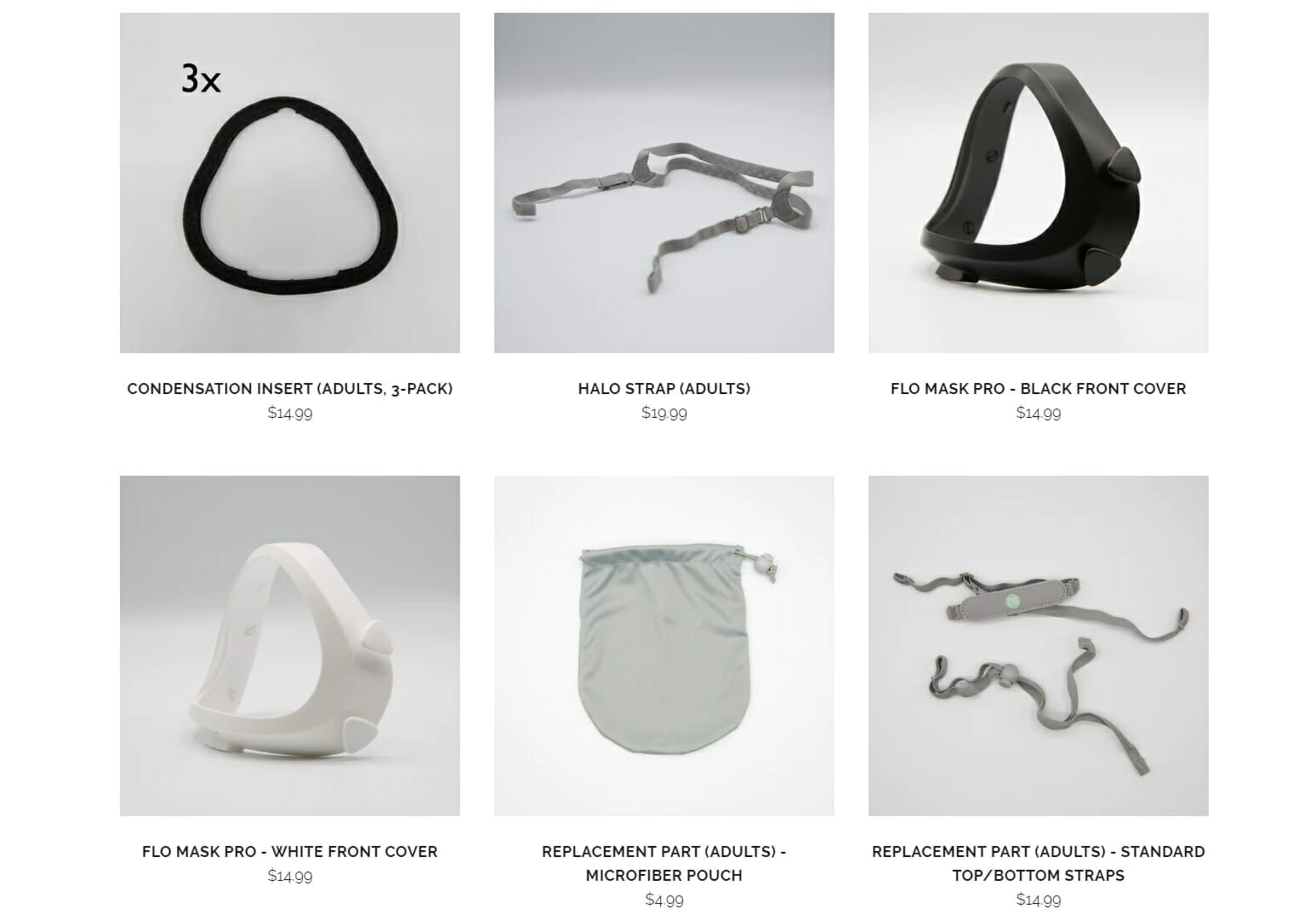 Flo mask replacement parts