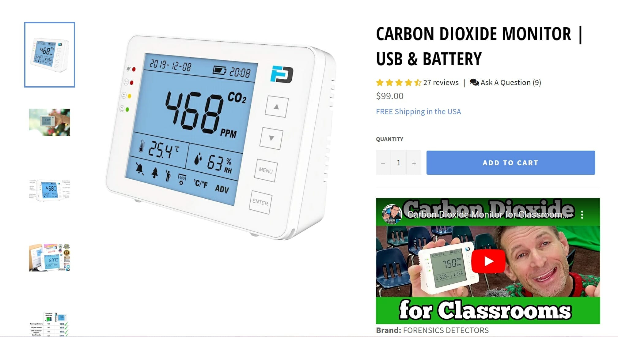 Forensics Detectors Co2 Monitor Price