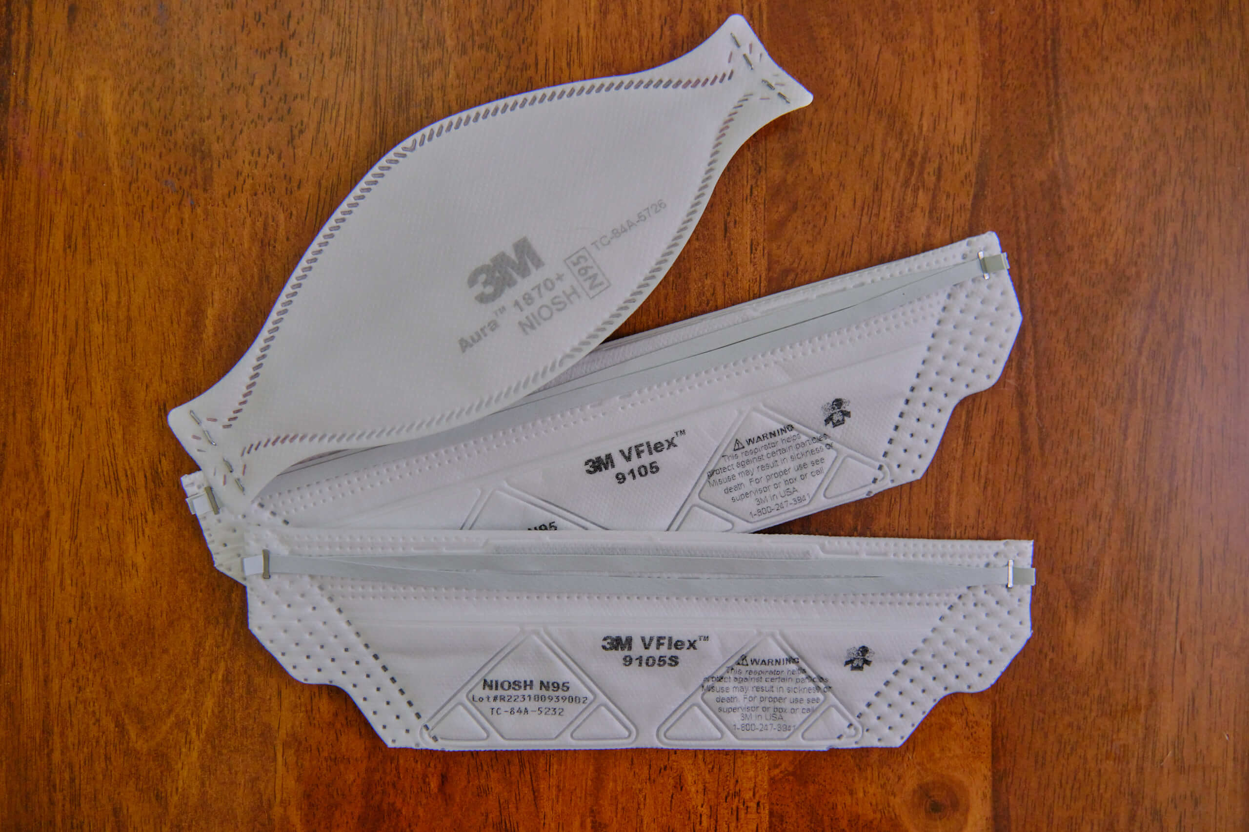 3M Masks on table