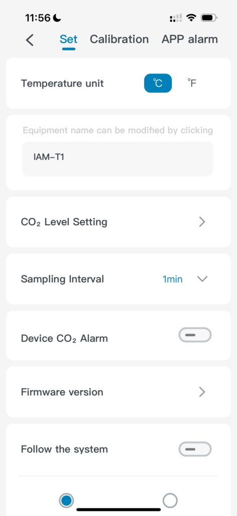 Inkbird IAM T1 Settings