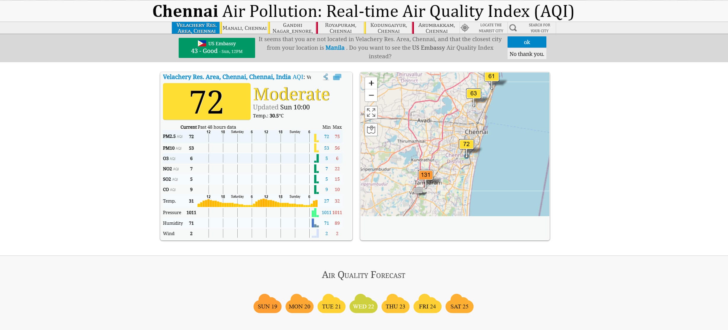 AQICN Chennai Air Quality