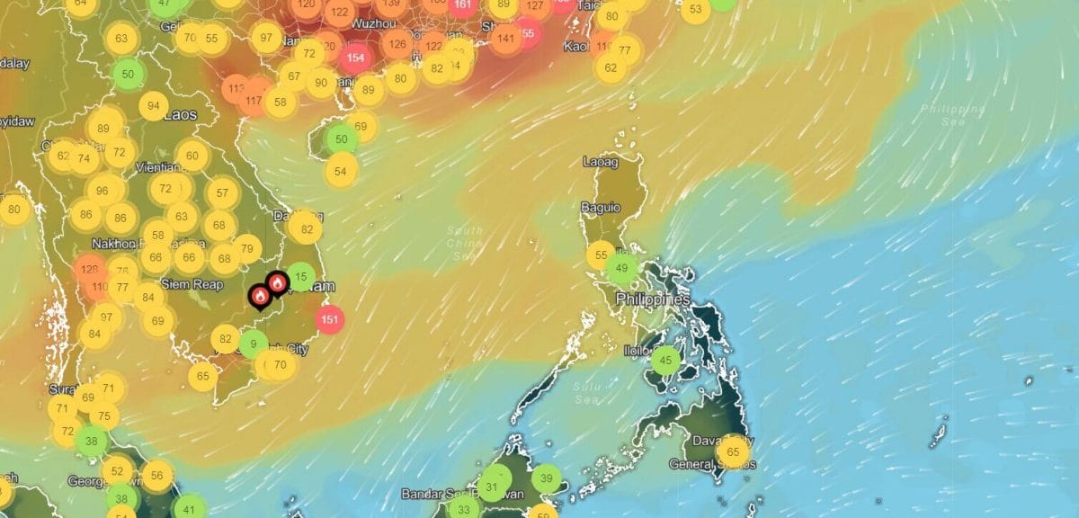IQAir AirVisual Philippine Map