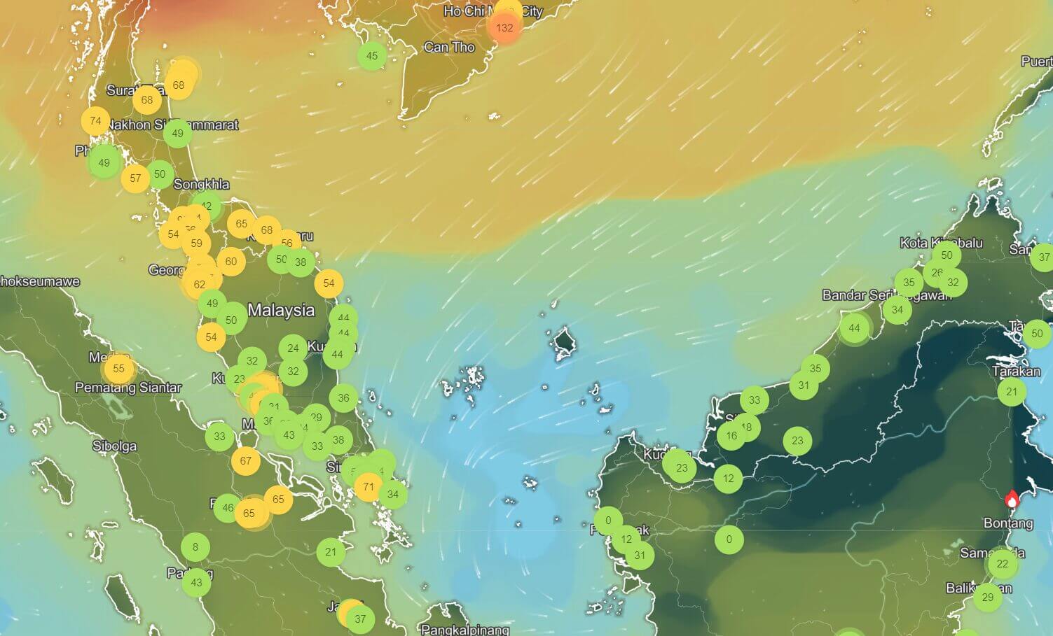 IQAir Map Malaysia