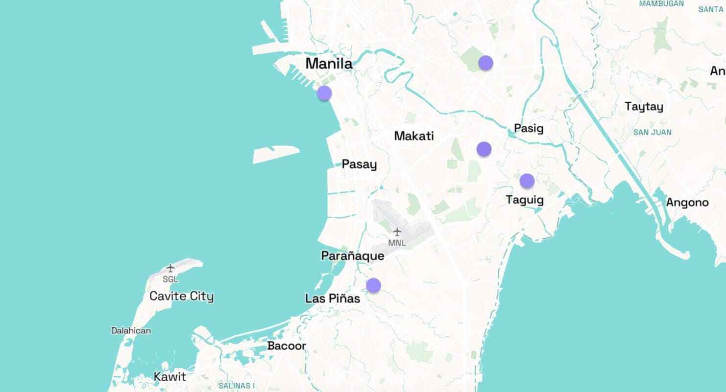 Local Air Pollution Manila. OpenAQ Map