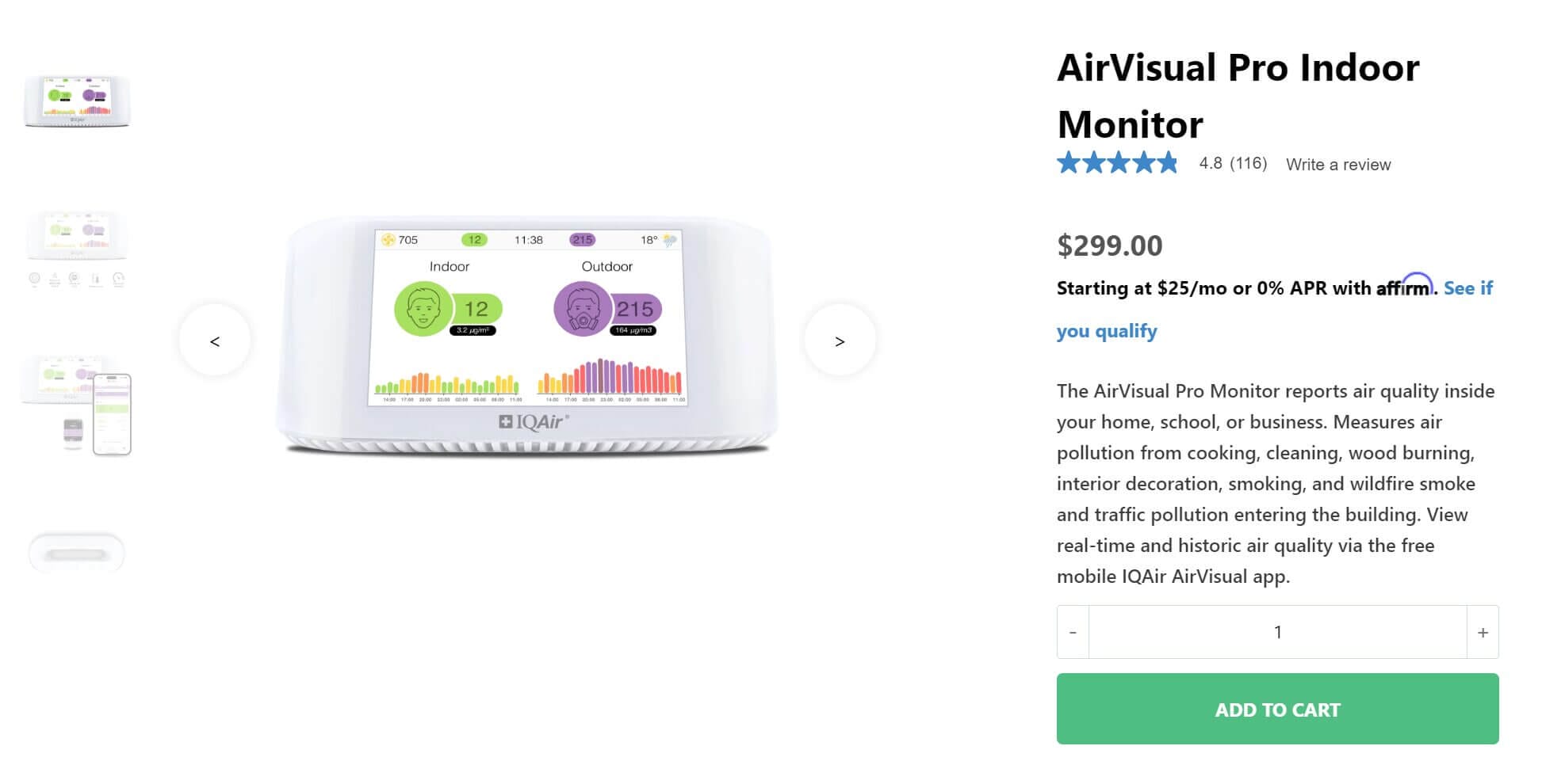 Iqair Airvisual Pro Review - The Most Famous Air Quality Monitor For A Reason? 24 AirVisual Pro Pricing