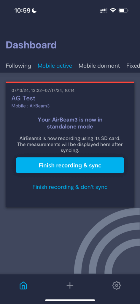 AirBeam 3 Standalone Mode