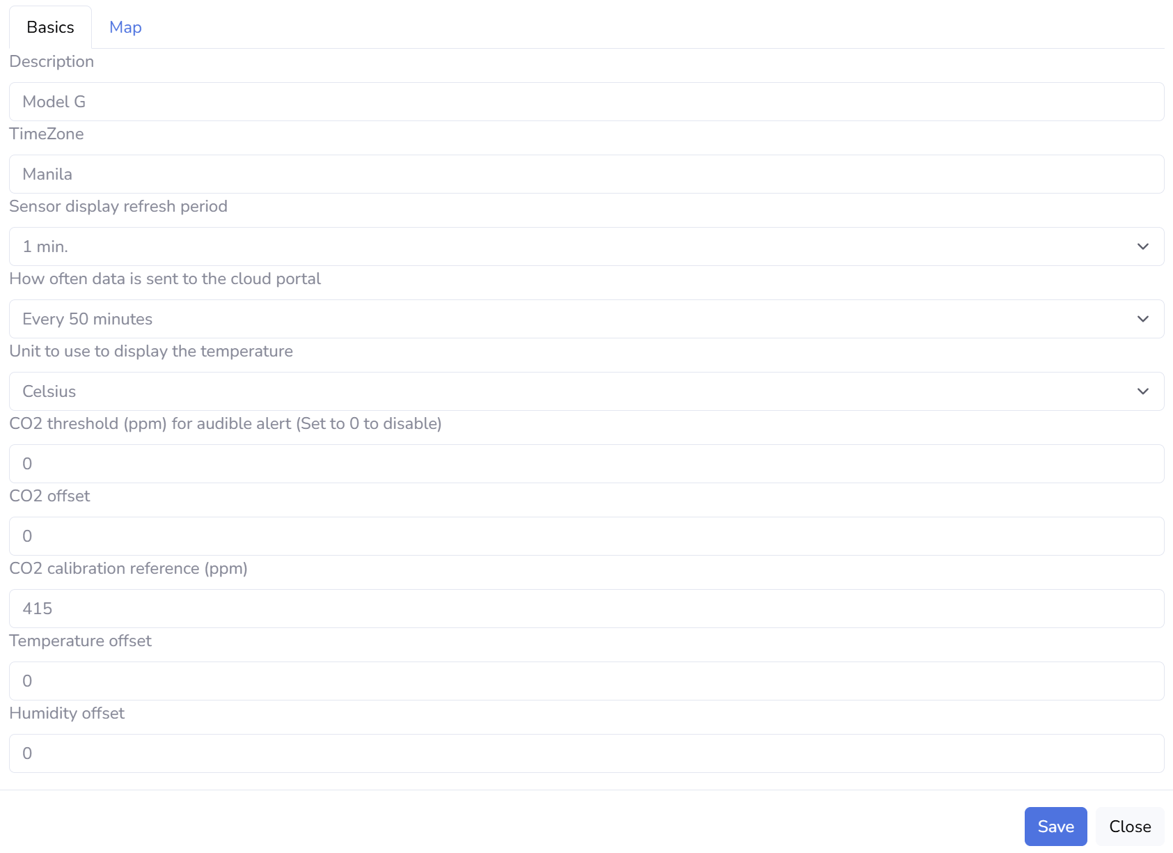 Co2 Click Model G Settings