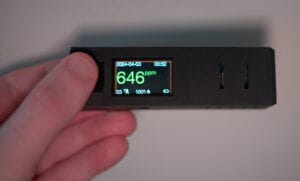 CO2 Click Model F CO2 Monitor Size