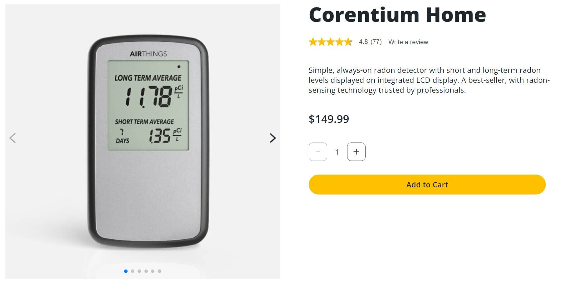 Airthings Corentium Home Price