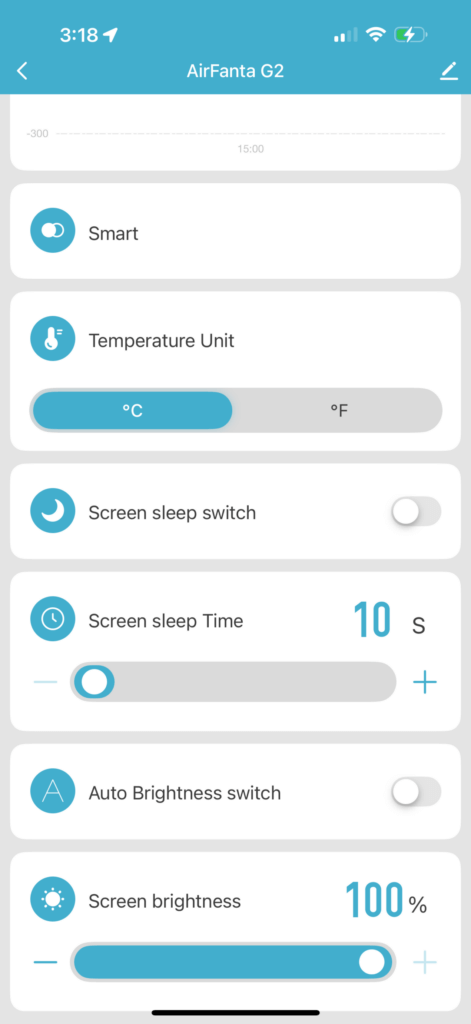 Airfanta G2 Review - An Inexpensive Air Quality Monitor 15 AirFanta G2 Device Settings