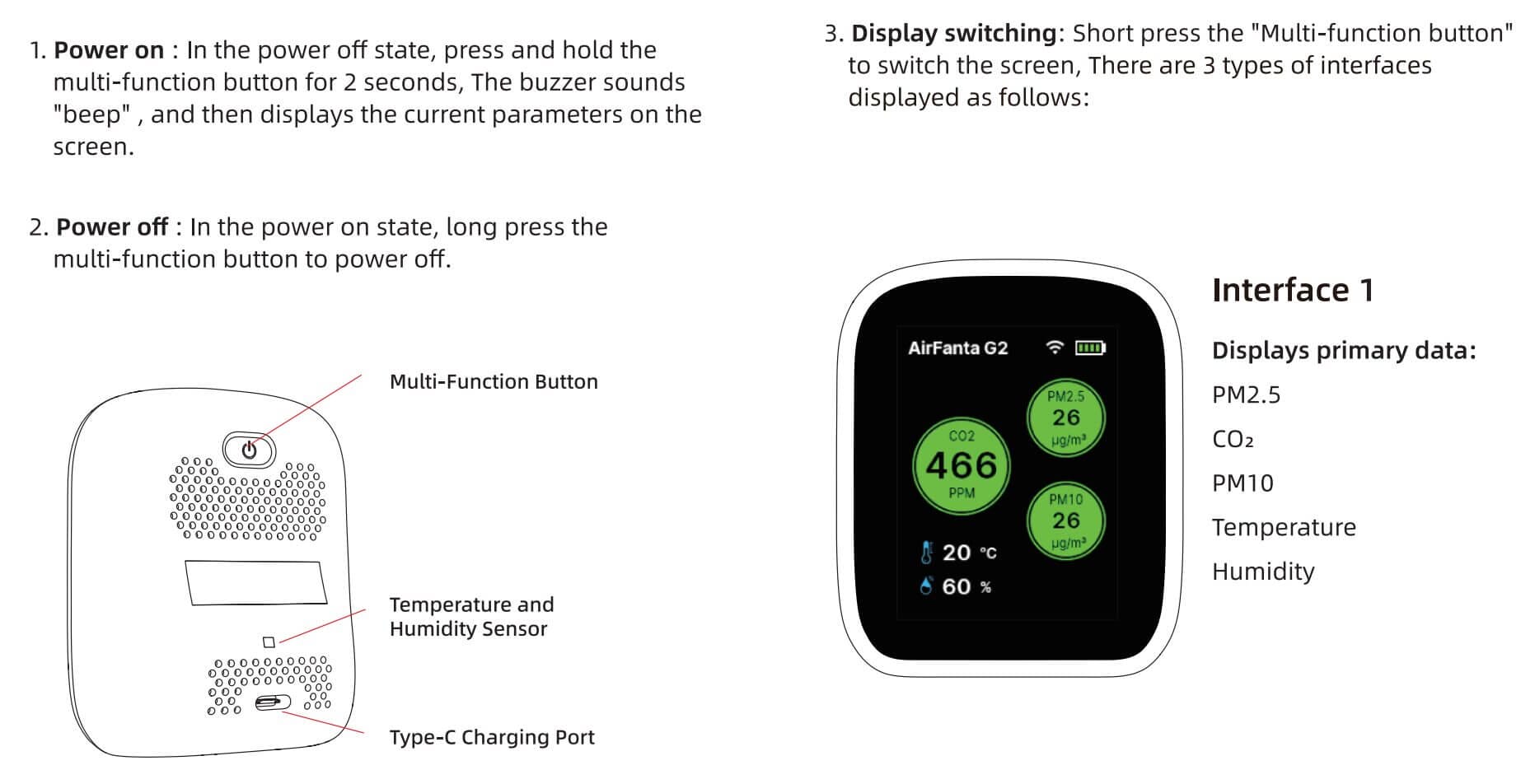 Airfanta G2 Review - An Inexpensive Air Quality Monitor 6 AirFanta Manual