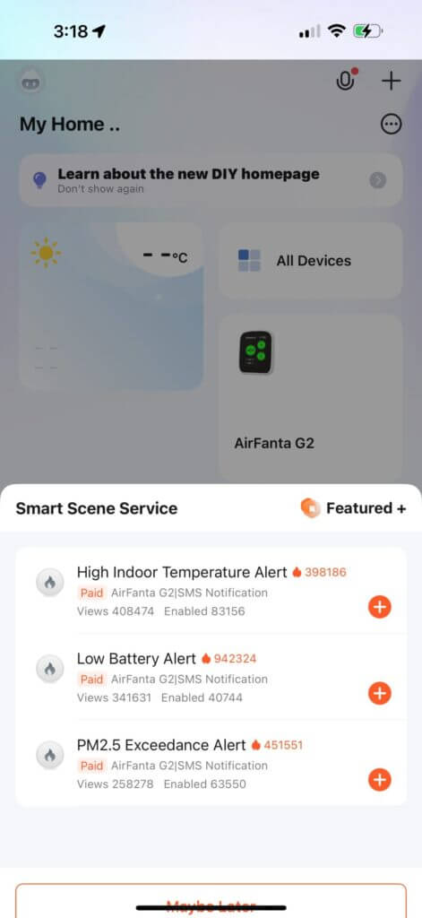 Tuya Homescreen