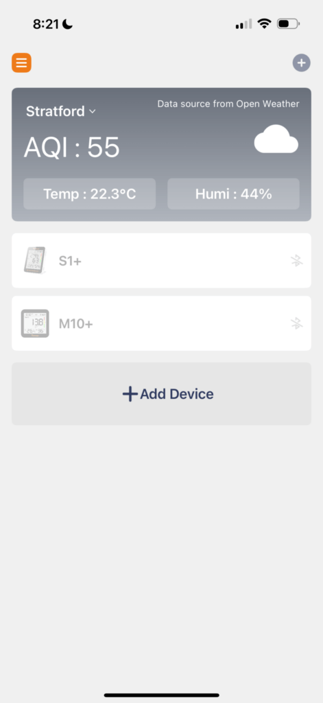 Temtop App Home