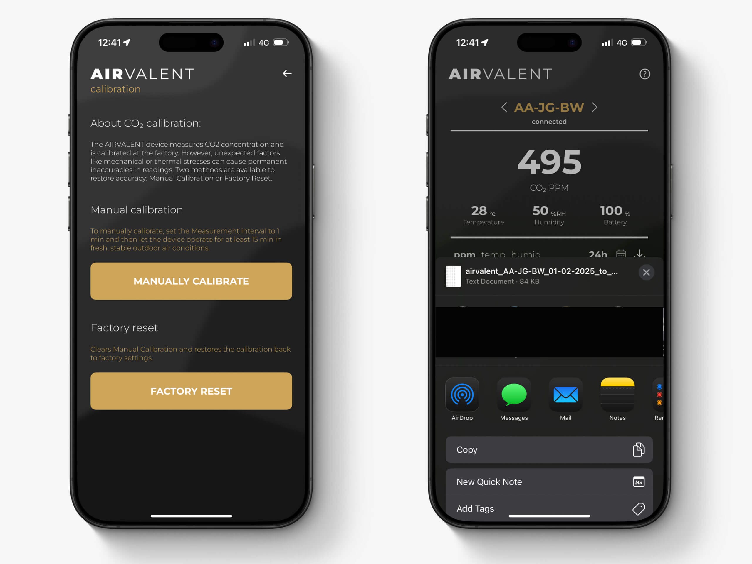 AirValent App Screenshots
