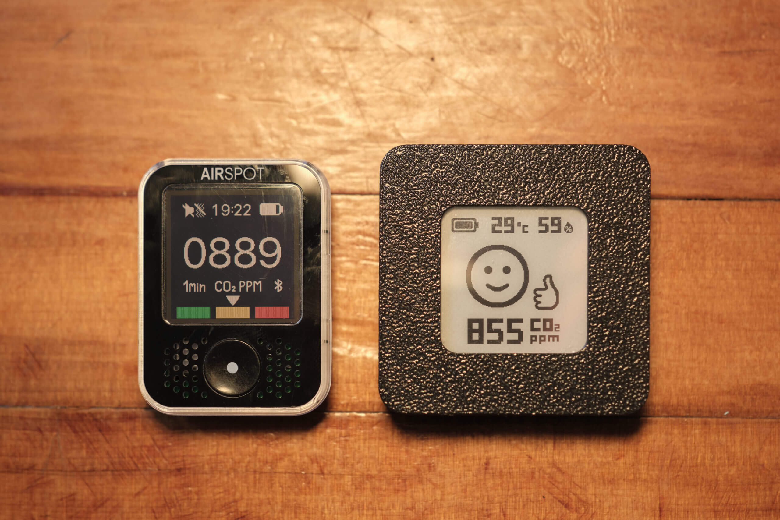 AirSpot Health CO2 Monitor and AirValent