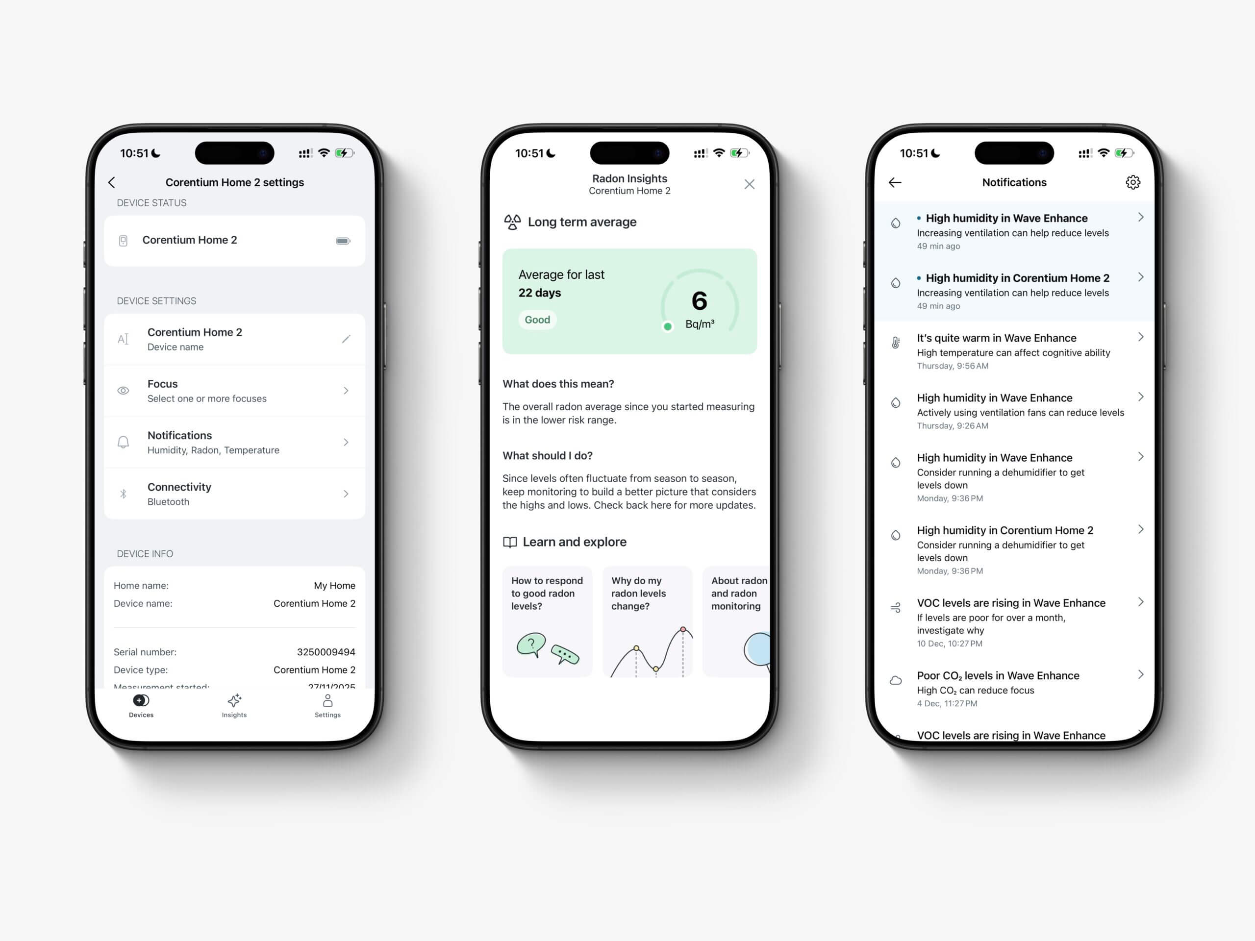 Airthings Corentium Home App