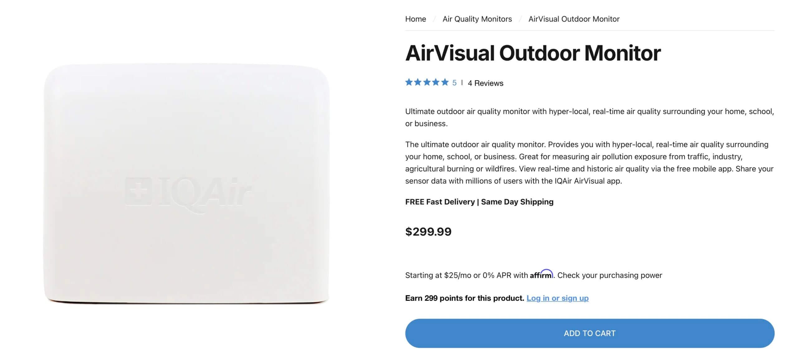 AirVisual Outdoor Price