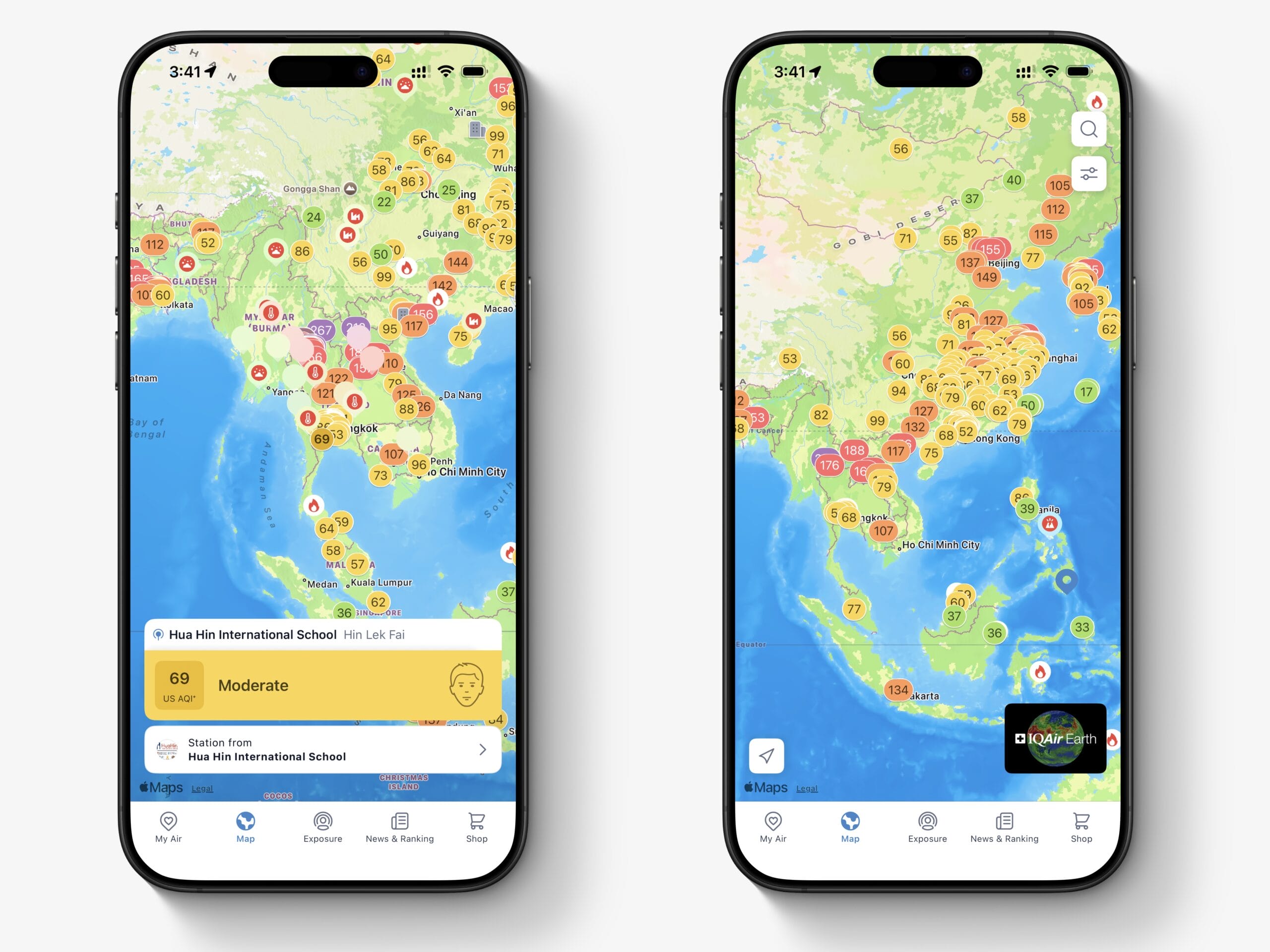AirVisual Map