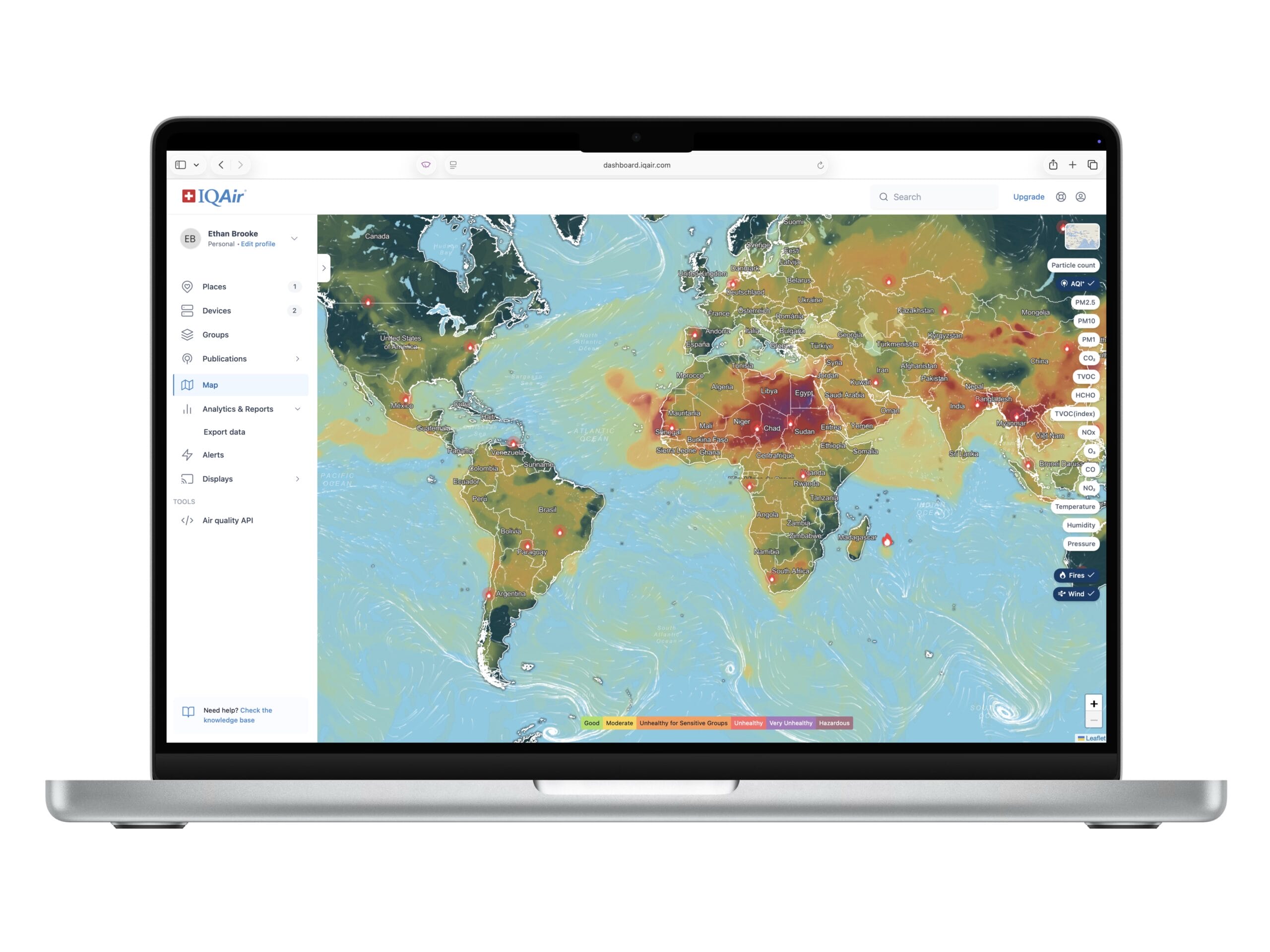 AirVisual Web Dashboard